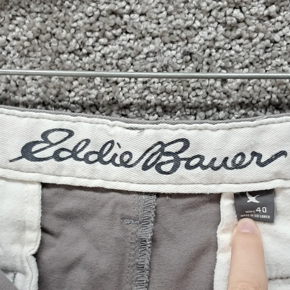 Eddie Bauer Mens Legend Wash Chino Shorts Size 40 Gray Outdoor Casual 7613